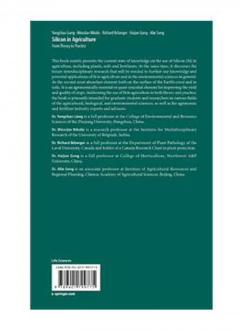 Silicon In Agriculture Hardcover