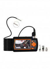 8.5mm Industrial Endoscopes with 4.3 Inch IPS Screen 1080P High Definition Borescope Inspection Camera with 8 Adjustable LEDs Lights IP67 Waterproof Lens For Pipe Drain Sewer Plumbing Vent Sewer Inspections 21.0 x 13.0 x 7.0cm black