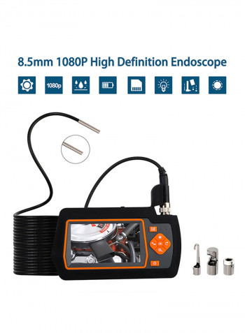 8.5mm Industrial Endoscopes with 4.3 Inch IPS Screen 1080P High Definition Borescope Inspection Camera with 8 Adjustable LEDs Lights IP67 Waterproof Lens For Pipe Drain Sewer Plumbing Vent Sewer Inspections 21.0 x 13.0 x 7.0cm black