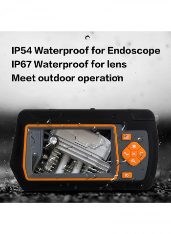 8.5mm Industrial Endoscopes with 4.3 Inch IPS Screen 1080P High Definition Borescope Inspection Camera with 8 Adjustable LEDs Lights IP67 Waterproof Lens For Pipe Drain Sewer Plumbing Vent Sewer Inspections 21.0 x 13.0 x 7.0cm black