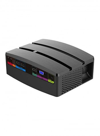 LED Portable Home Projector M224 Black