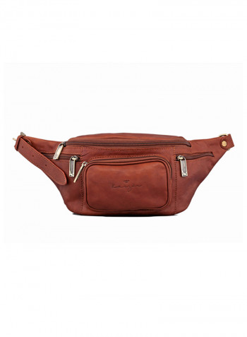 Cavalry Leather Waist Pouch Brown