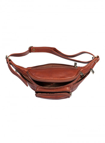 Cavalry Leather Waist Pouch Brown