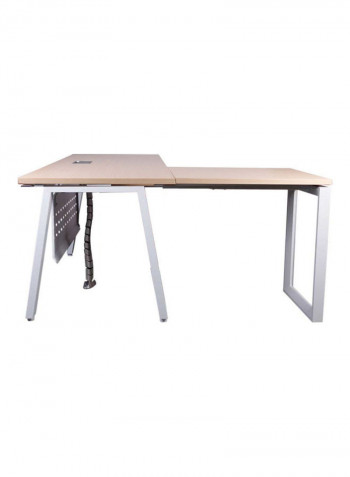 Modern Workstation With Drawer Oak 75x75x160cm