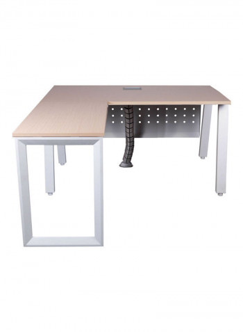 Modern Workstation With Drawer Oak 75x75x160cm