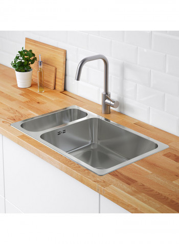 Stainless Steel Inset Sink Bowl Multicolour 75x46centimeter