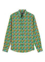 Caracal Long Sleeves Shirt Midnight Blue/Green/Yellow