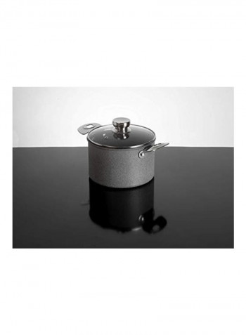 Portofino Deep Pot With Lid Grey/Clear 3.9L