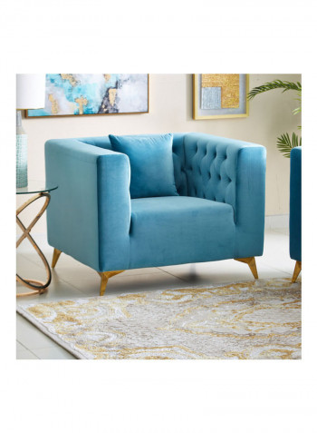 1-Seater Sofa With Cushion Blue