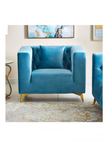 1-Seater Sofa With Cushion Blue