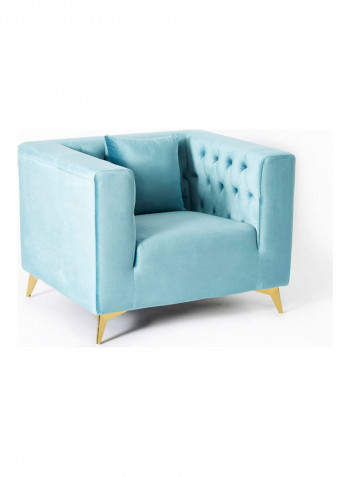 1-Seater Sofa With Cushion Blue