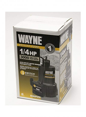 Electric Water Removal Pump Black/Gold 6.5x6.5x12inch