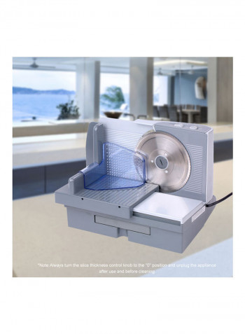 Electric Meat Slicer with Stainless Steel Blade Grey/Silver
