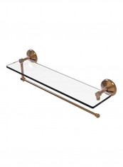 Prestige Monte Carlo Collection Paper Towel Holder Glass Shelf Clear/Gold 5x22x0.37inch