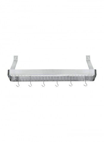 Wall-Mounted Rack Silver 36inch
