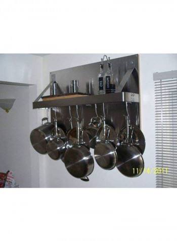 Wall-Mounted Rack Silver 36inch
