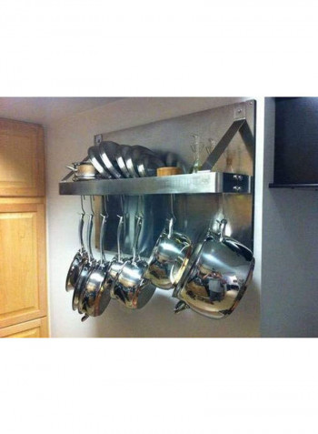 Wall-Mounted Rack Silver 36inch