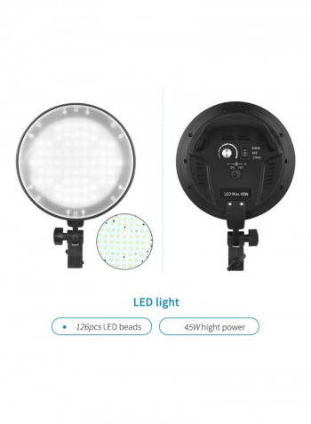 LED Photography Softbox Light Set Black