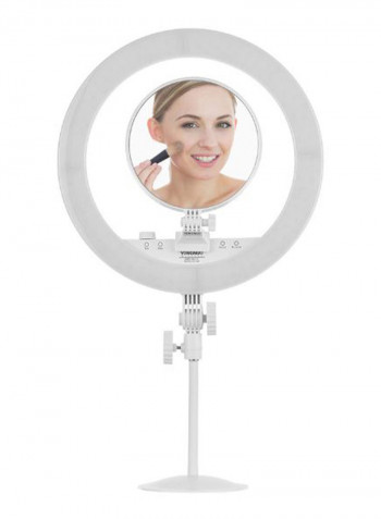 LED Ring Light With Make-Up Mirror White