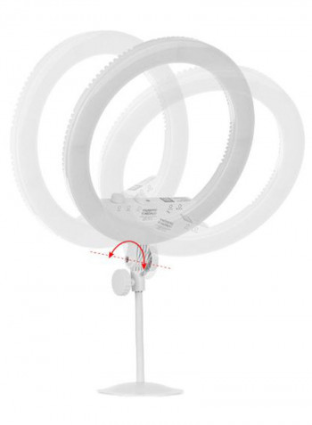 LED Ring Light With Make-Up Mirror White