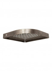 Steel Corner Pot Rack Silver 15.5x15.5x4.5inch