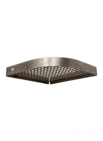 Steel Corner Pot Rack Silver 15.5x15.5x4.5inch