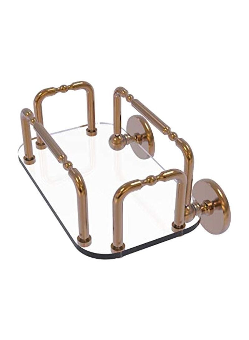 Wall Mounted Towel Holder Clear/Gold