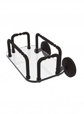 Wall Mounted Guest Towel Holder Black/Clear 6inch