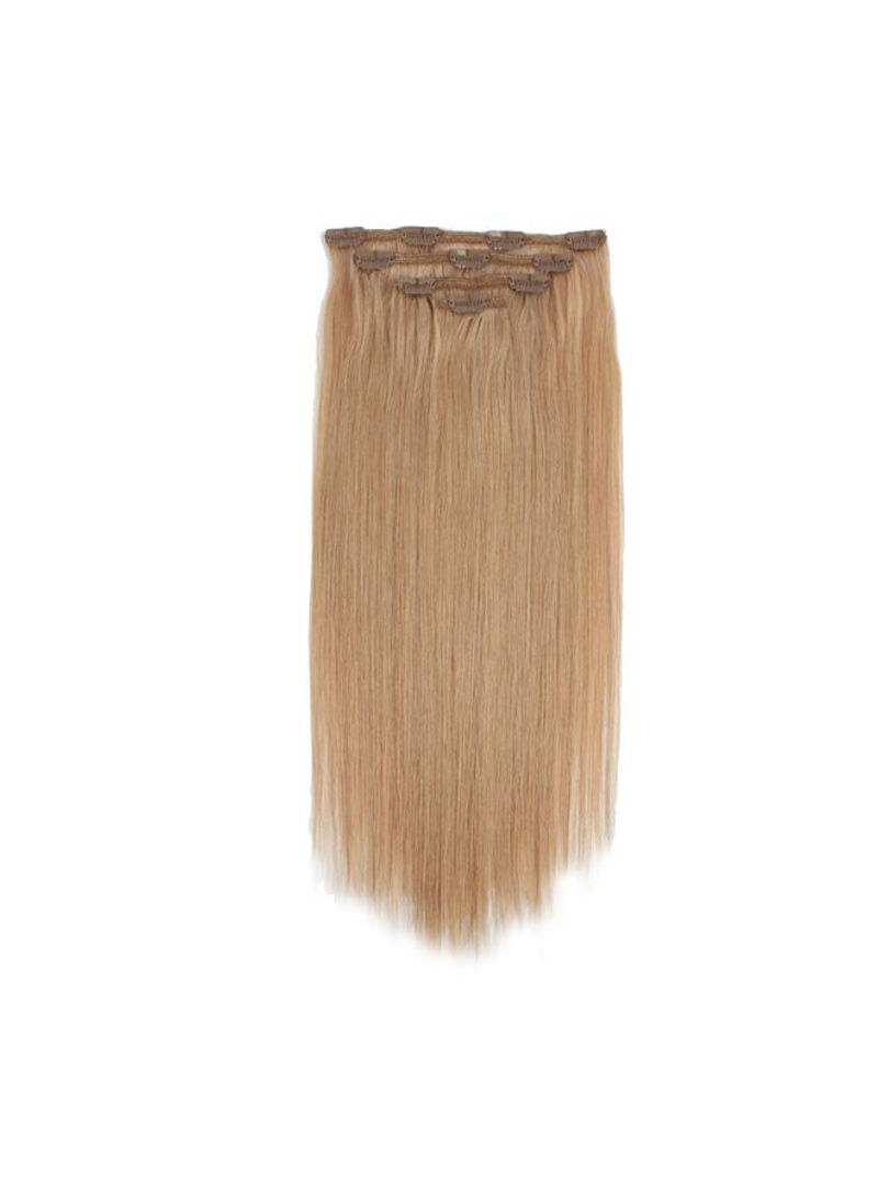 4-Piece Straight Hair Extensions Set Blonde 20inch