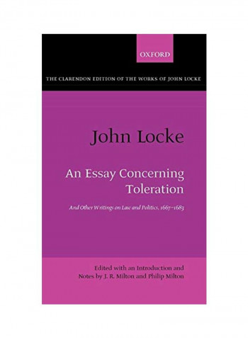 John Locke: An Essay Concerning Toleration: And Other Writings on Law and Politics, 1667-1683 Hardcover