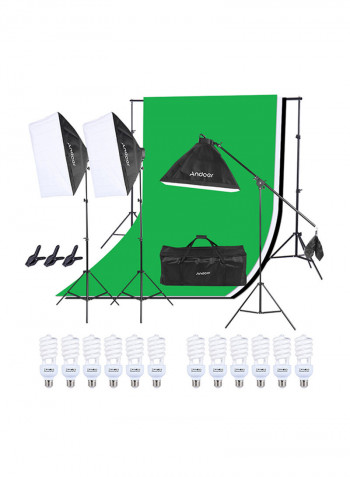 Photo Studio Lighting Kit Green/White/Black