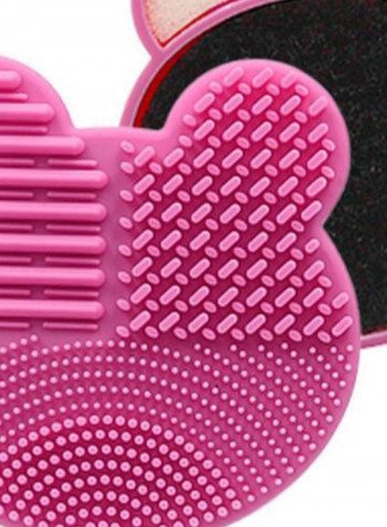 Dual Use Cartoon Shape Makeup Brush Cleaner Pink