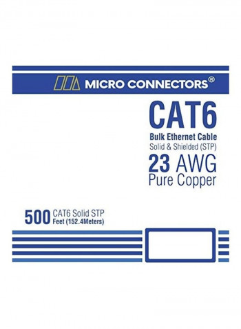Micro Connectors Solid Ethernet Cable 150meter Gray
