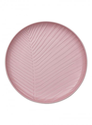 6-Piece It's My Match Powder Leaf Plate Set Pink 6x24centimeter
