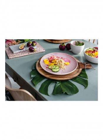 6-Piece It's My Match Powder Leaf Plate Set Pink 6x24centimeter