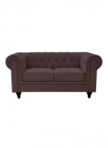 2-Seater Ingles Sofa Set Brown 94x150x83centimeter
