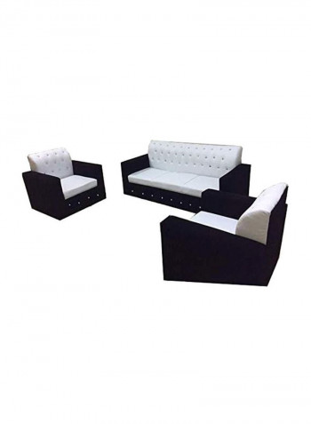 5-Seater MAB Modern Living Room Sofa Set White/Black