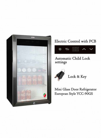 Freestanding Door Refrigerator 85 l YCC Black