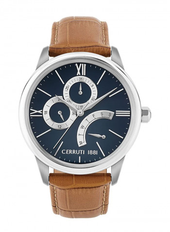 Men's Leather Analog Wrist Watch C Crwa26501