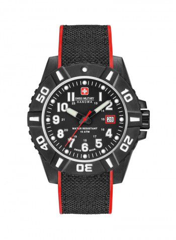 Men's Black Carbon Analog Watch 6-4309.17.007.04