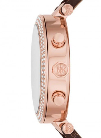 Women's Parker Water Resistance Leather Chronograph Watch MK6917