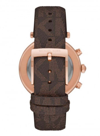 Women's Parker Water Resistance Leather Chronograph Watch MK6917