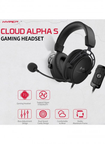 Hyperx Cloud Over-Ear Gaming Headset With Detachable Mic For PS4/PS5/XOne/XSeries/NSwitch/PC Black