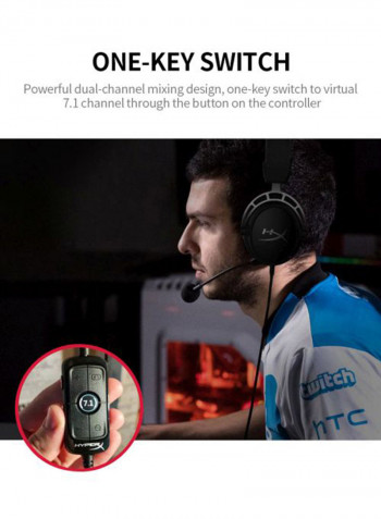 Hyperx Cloud Over-Ear Gaming Headset With Detachable Mic For PS4/PS5/XOne/XSeries/NSwitch/PC Black