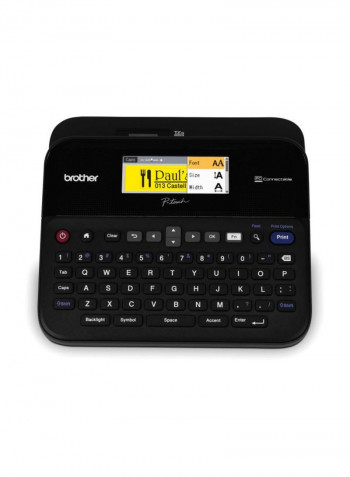 P-Touch Label Printer With Full Colour LCD Screen Black