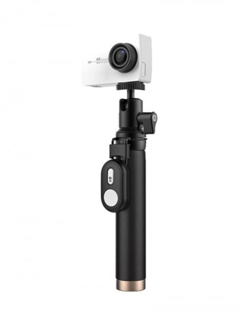 4K Wi-Fi 12MP Sports And Action Camera White With Selfie Stick And Bluetooth Remote