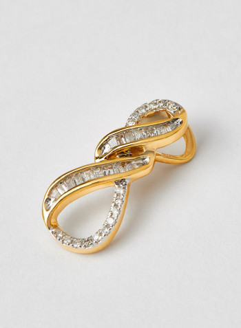 18 Karat Gold Bagguette Miracle Pendant