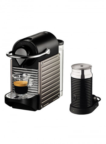 Pixie Bundle Coffee Machine C51BU-TI Black/Silver