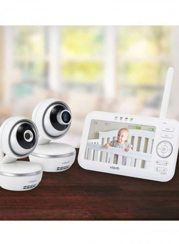 VM4261-2 Digital Video Baby Monitor With Pan And Tilt With 2-Cameras Full Color & Automatic Night Vision