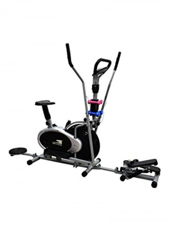 5-In-1 Exercise Bike With Twister, Stepper And Dumbbells 98x70x33cm